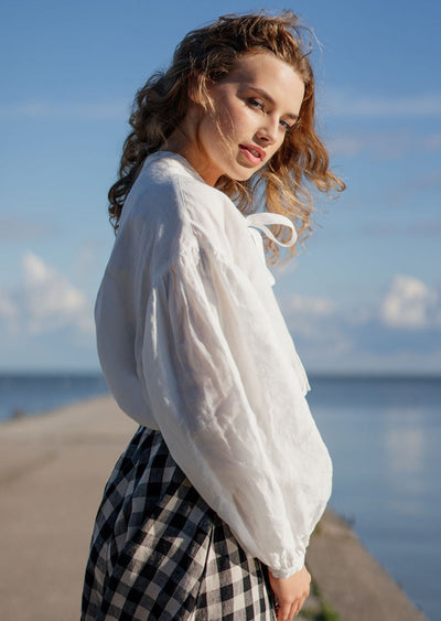 Son de Flor Linen Tops For Women