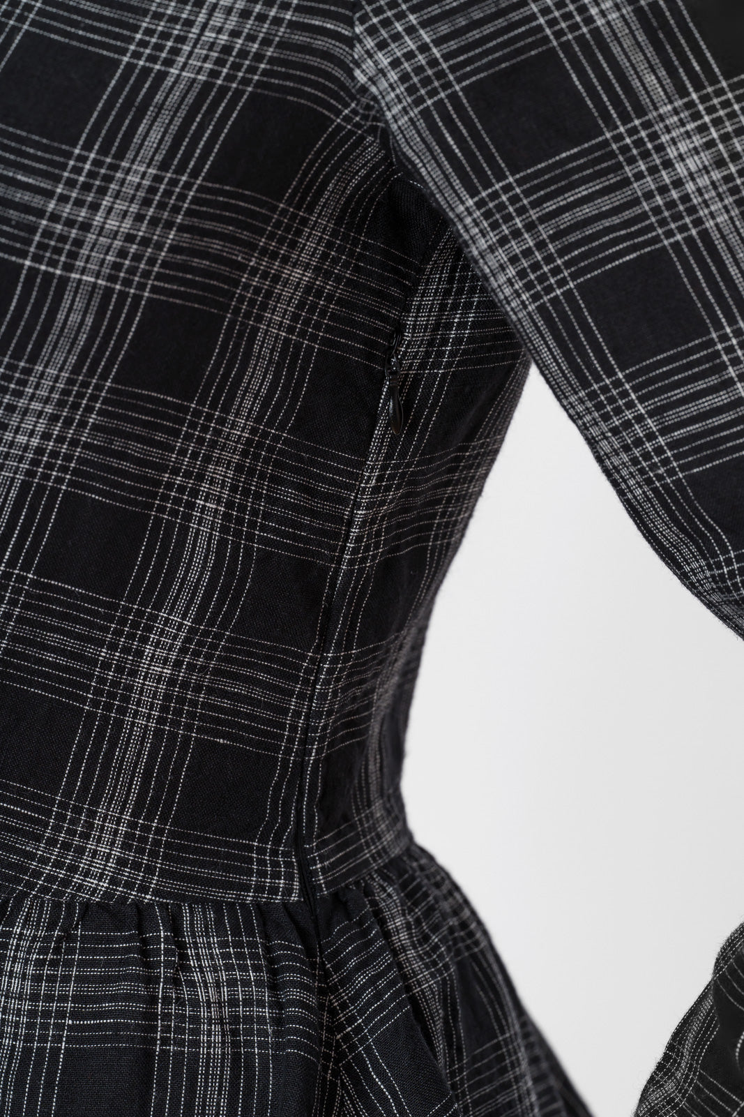 Classic Dress, Long Sleeve, Black Tartan#color_black-tartan