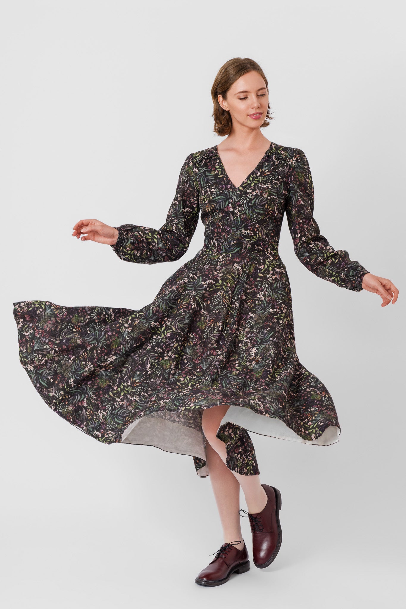 Bridget Dress, Long Sleeve,#color_venice-floral