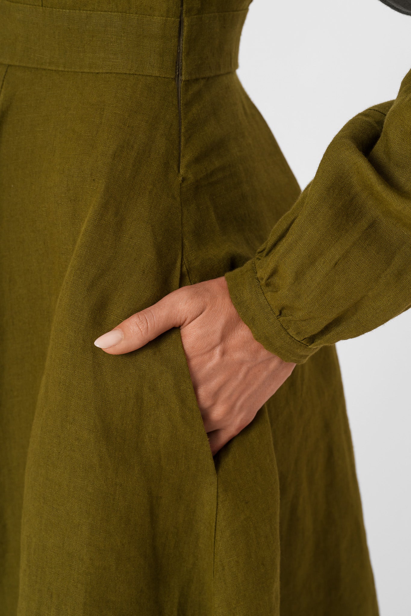 Bridget Dress, Long Sleeve,#color_rosemary-green