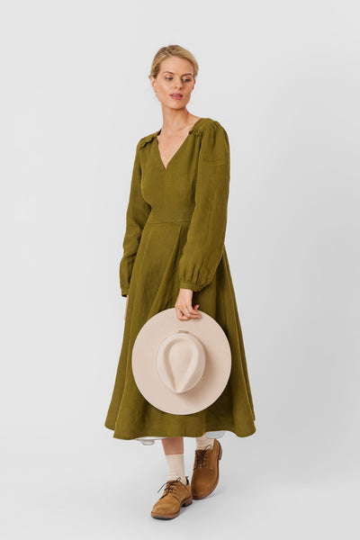 Bridget Dress, Long Sleeve,#color_rosemary-green