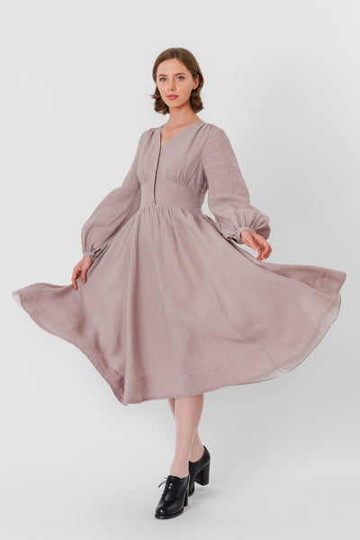 Diane Dress, Long Sleeve, Gentle Lilac#color_gentle-lilac
