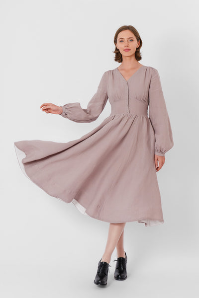 Diane Dress, Long Sleeve, Gentle Lilac#color_gentle-lilac