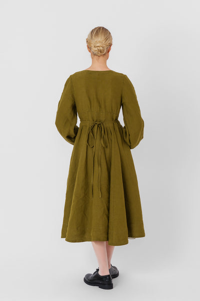Diane Dress, Long Sleeve, Rosemary Green#color_rosemary-green