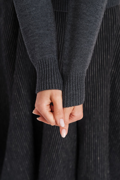 Elaine Pullover, Wool, Charcoal Grey#color_charcoal-grey