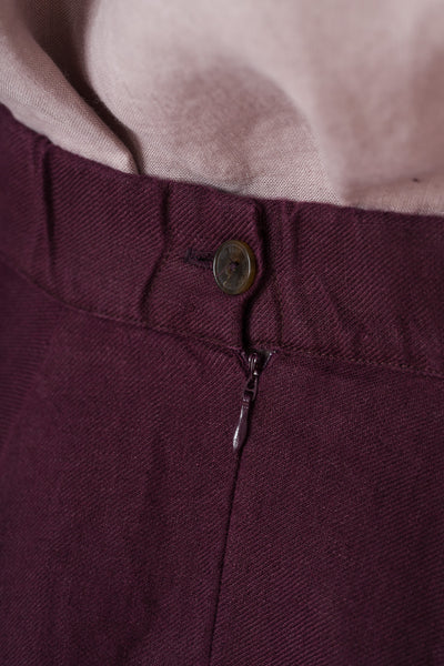 Classic Skirt, Twill Linen, Royal Grape#color_royal-grape
