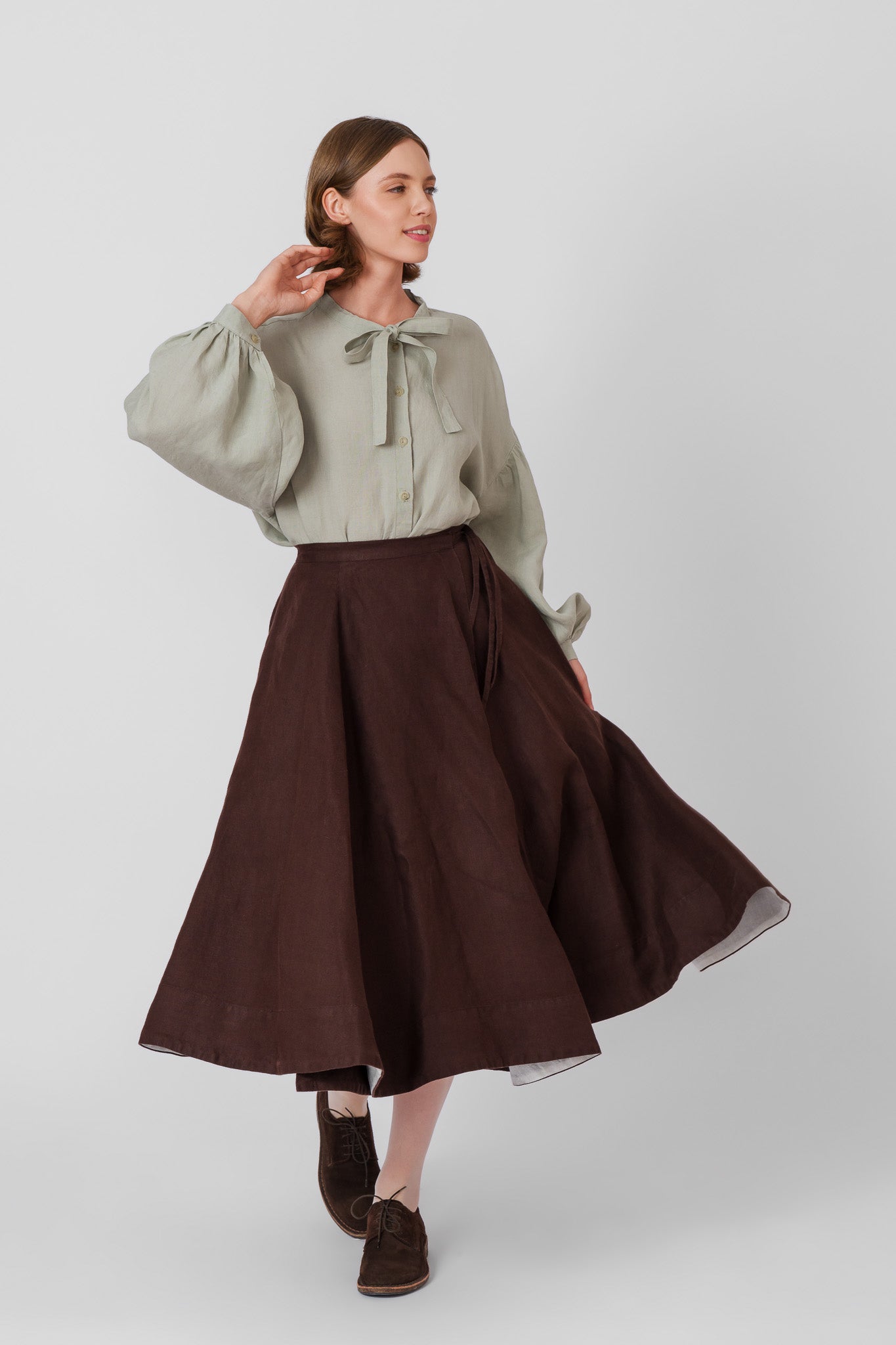 Clementine Shirt, Long Sleeve, Mint