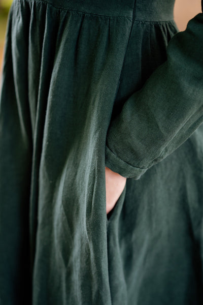 Classic Dress, Long Sleeve, Evergreen#color_evergreen