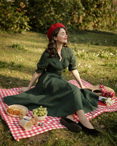 Darcy Dress, Short Sleeve, Evergreen#color_evergreen