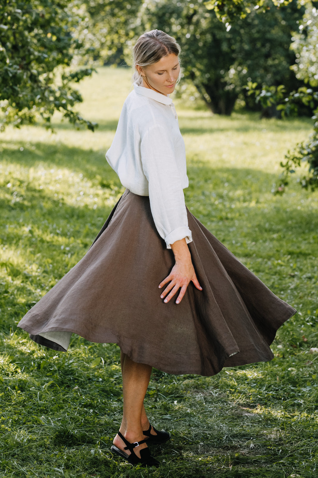 Classic Skirt, Cedar Brown#color_cedar-brown