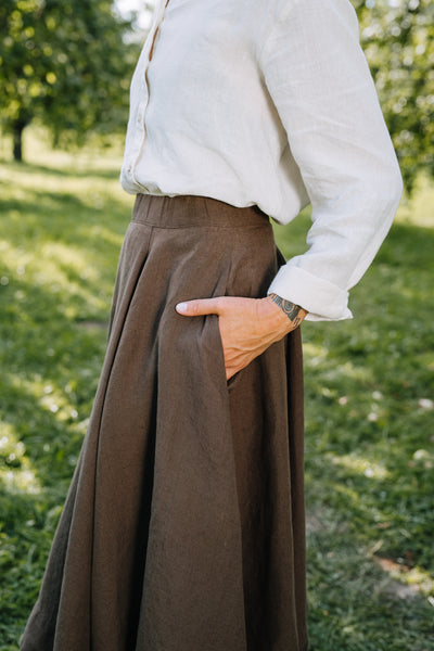 Classic Skirt, Cedar Brown#color_cedar-brown