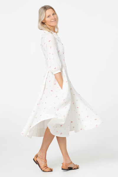 Ophelia Dress, 3/4 Sleeve, Apple Blossom#color_apple-blossom