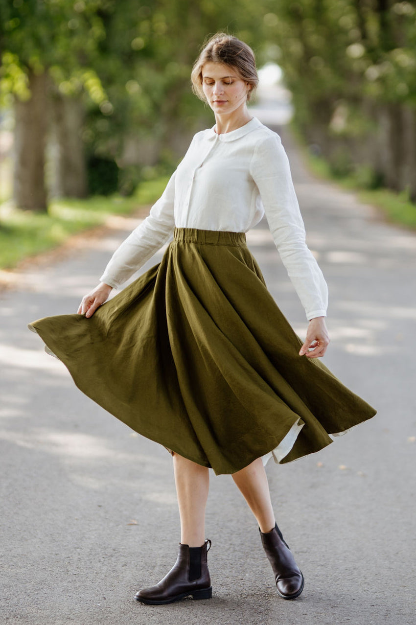 Classic Skirt, Rosemary Green#color_rosemary-green
