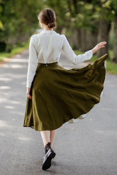 Classic Skirt, Rosemary Green#color_rosemary-green
