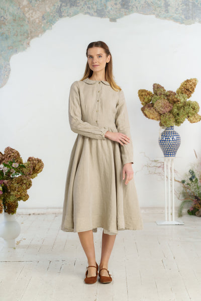Classic Dress, Long Sleeve#color_natural-linen