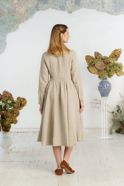 Classic Dress, Long Sleeve#color_natural-linen