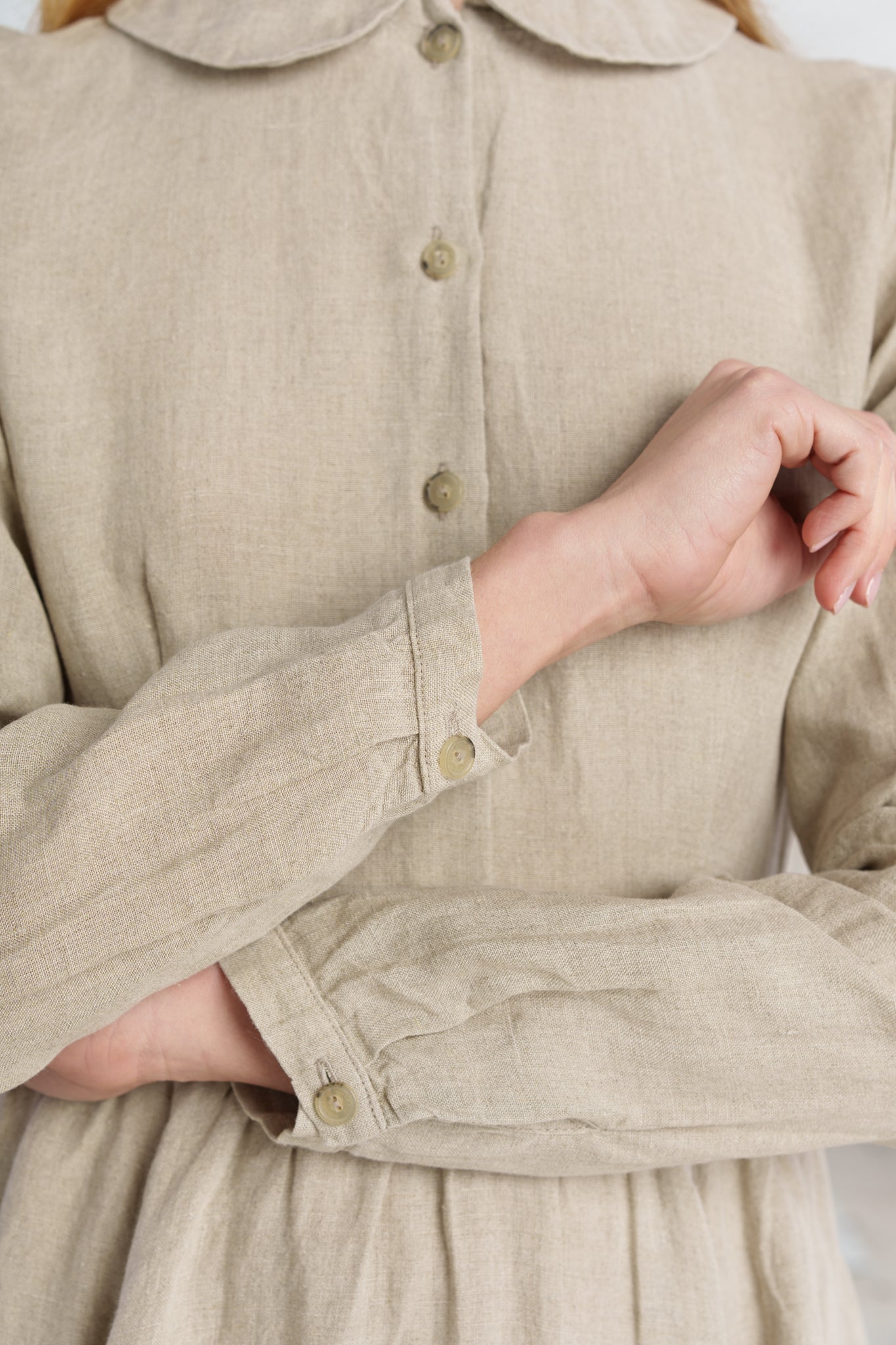 Classic Dress, Long Sleeve#color_natural-linen