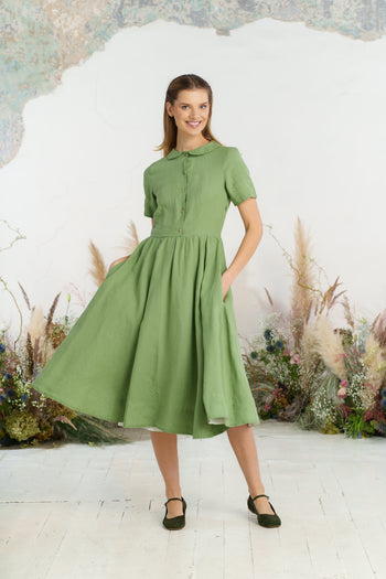Classic Dress, Short Sleeve, Matcha Latte
#color_matcha-latte