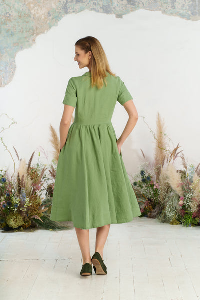 Classic Dress, Short Sleeve, Matcha Latte
#color_matcha-latte