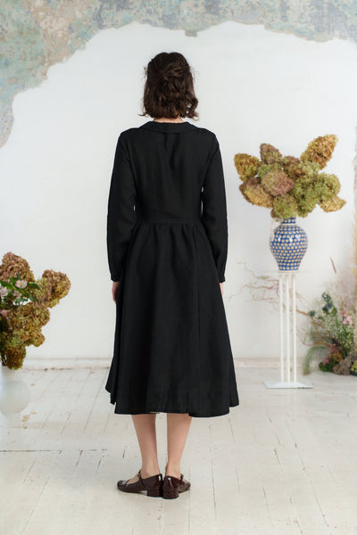 Classic Dress, Long Sleeve, Black Pansy#color_black-pansy