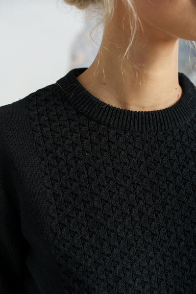 Elaine Top, Short Sleeve, Black Pansy#color_black-pansy