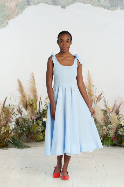 Amelia Dress, Sleeveless, Skye Blue
#color_skye-blue