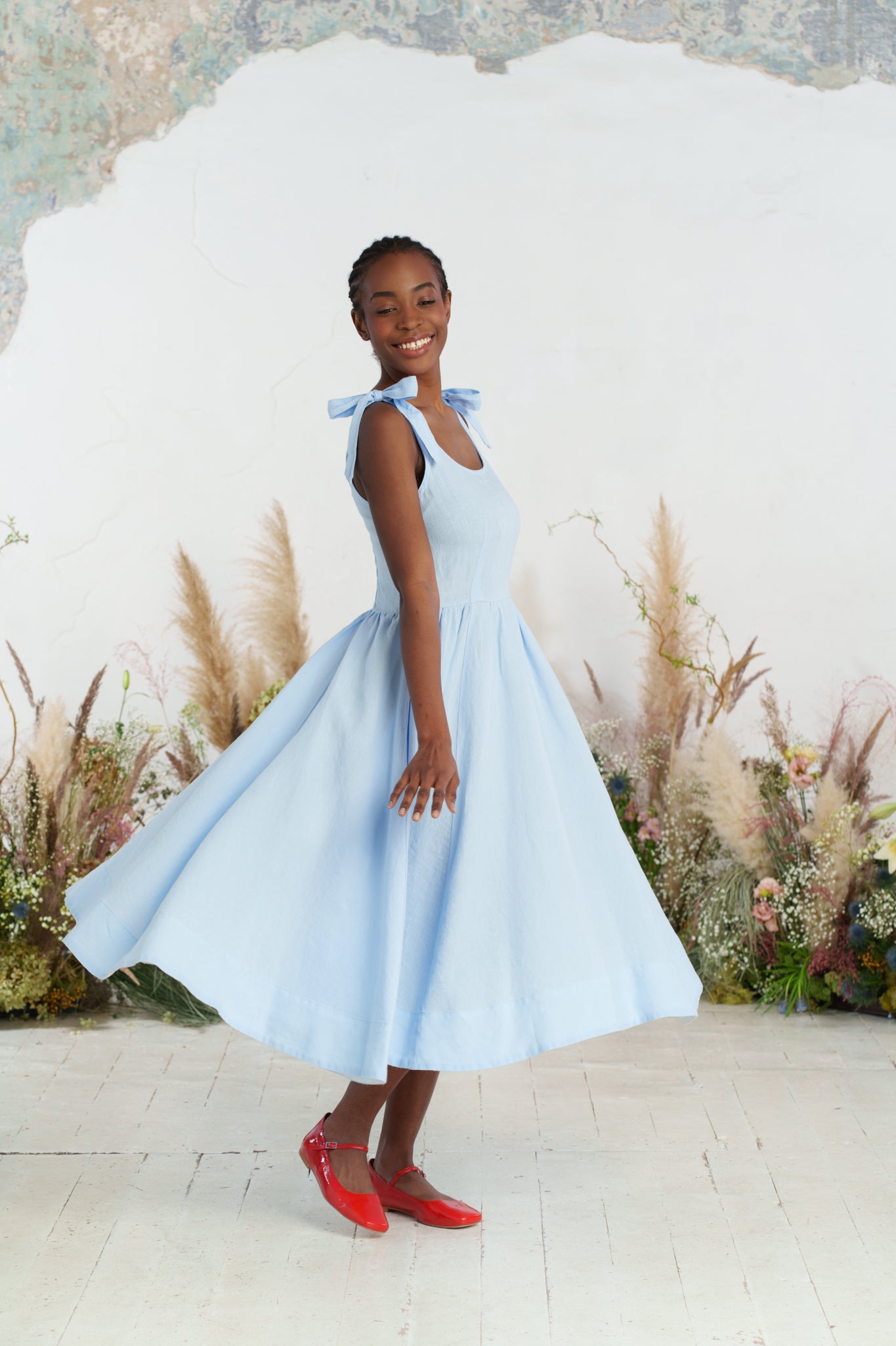 Amelia Dress, Sleeveless, Skye Blue
#color_skye-blue