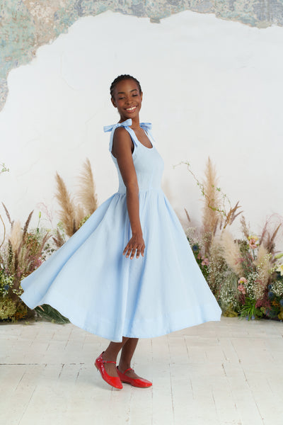 Amelia Dress, Sleeveless, Skye Blue
#color_skye-blue