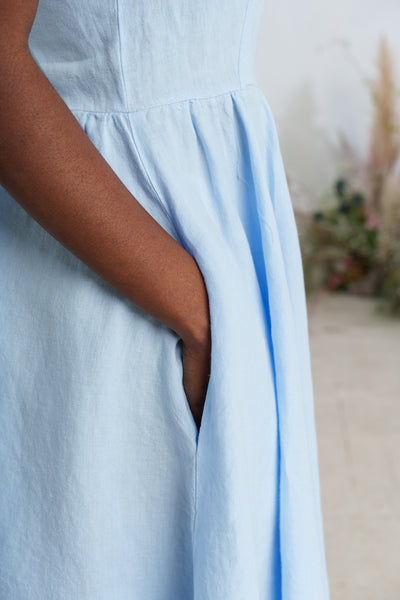 Amelia Dress, Sleeveless, Skye Blue
#color_skye-blue