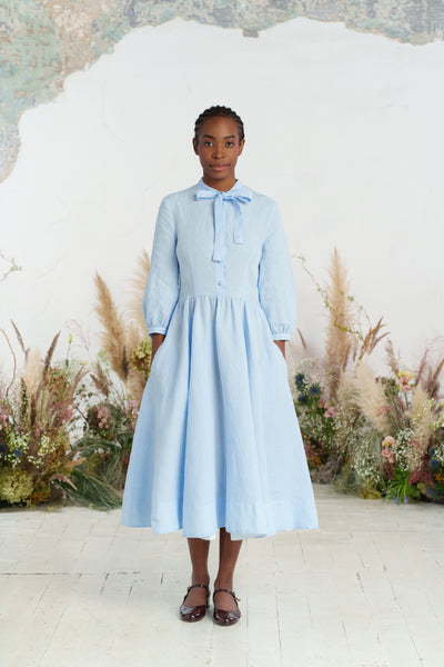 Jasmine Dress, 3/4 Sleeve, Skye Blue
#color_skye-blue