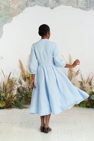 Jasmine Dress, 3/4 Sleeve, Skye Blue
#color_skye-blue