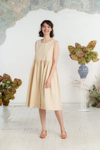 Petticoat, Sleeveless, Beige
#color_beige