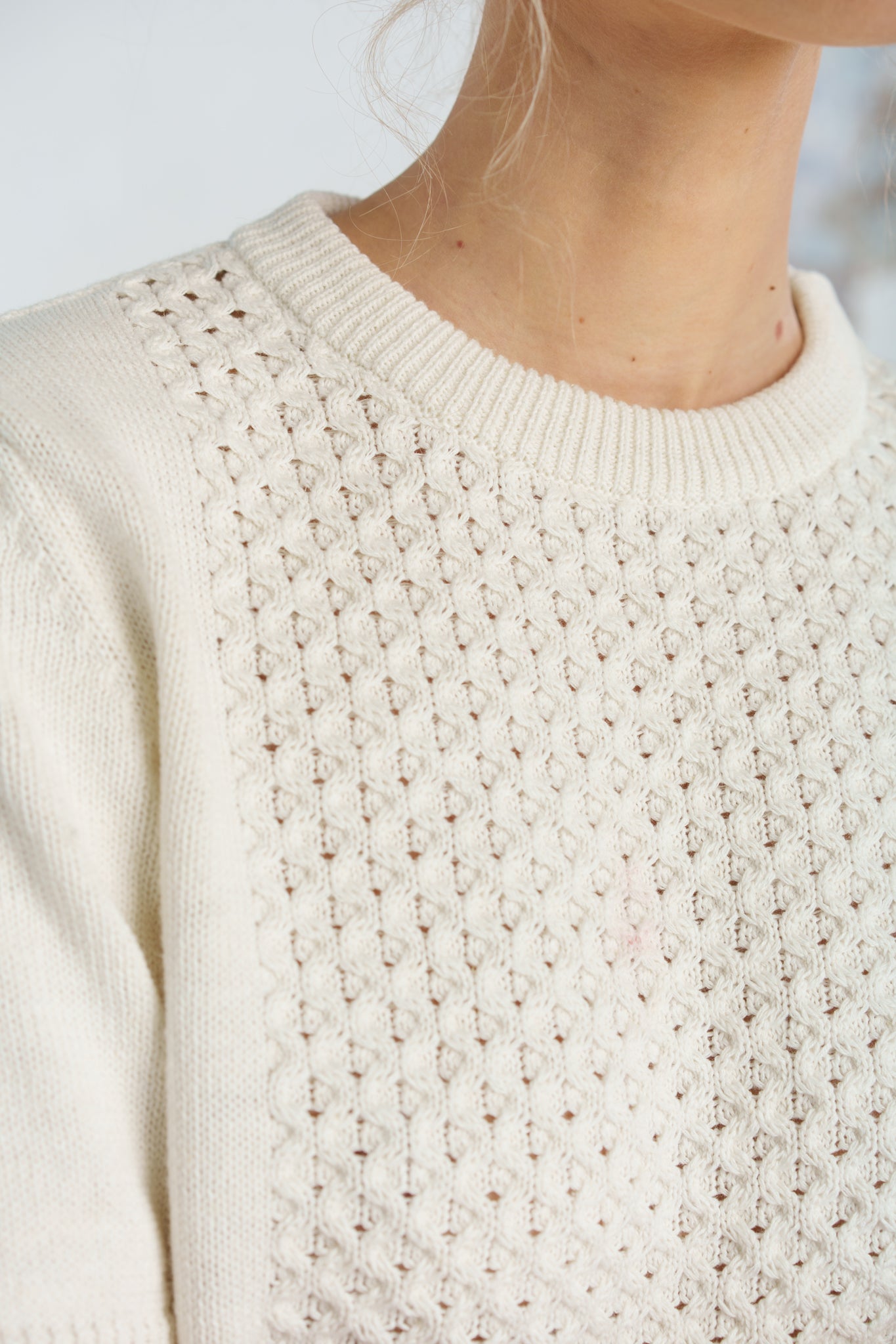 Elaine Top, Short Sleeve, White Magnolia #color_white-magnolia