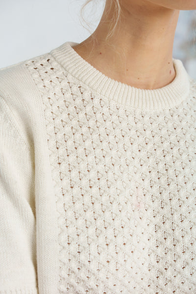 Elaine Top, Short Sleeve, White Magnolia #color_white-magnolia