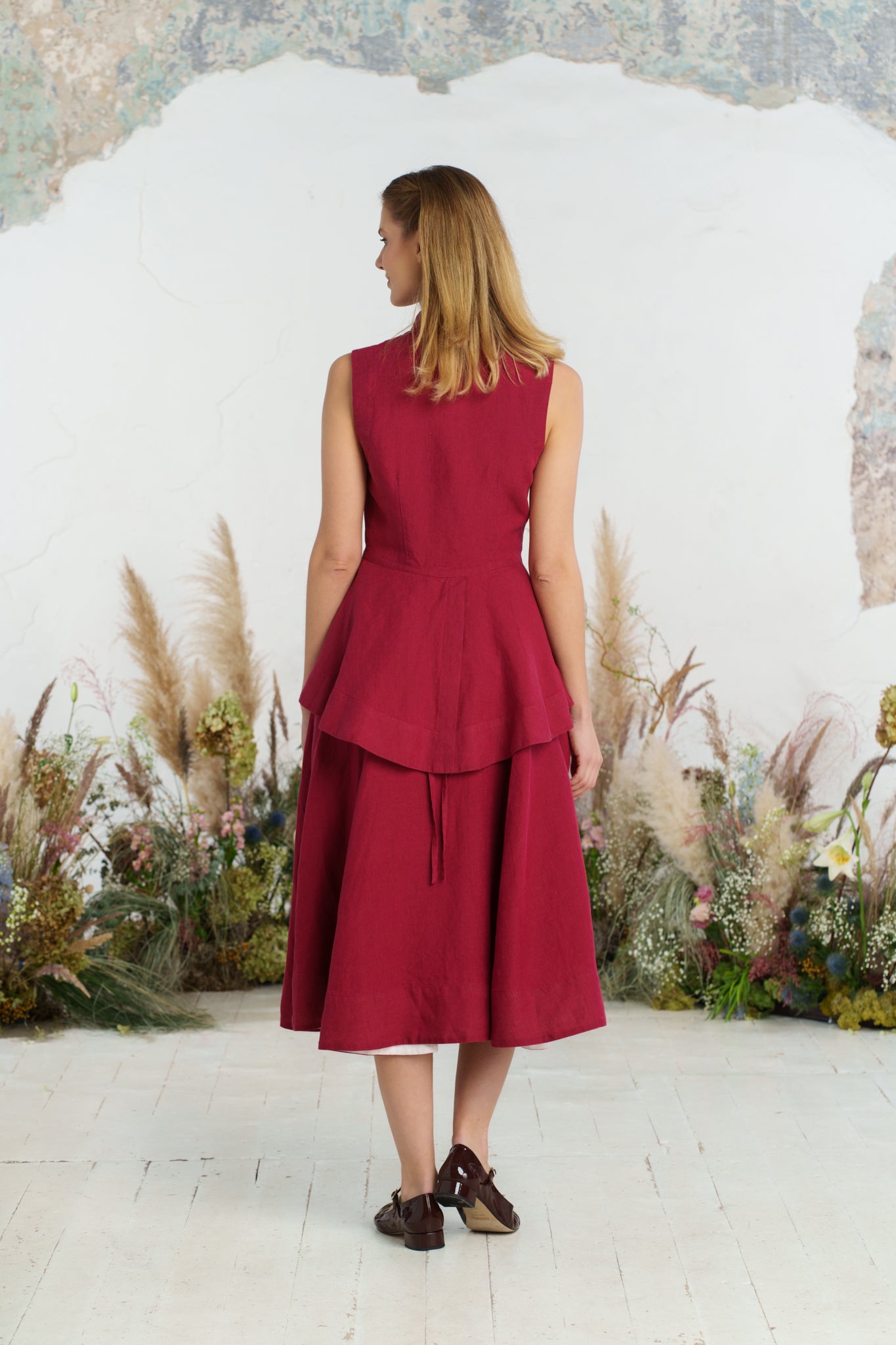 Wrap Skirt, Marsala Red
#color_marsala-red