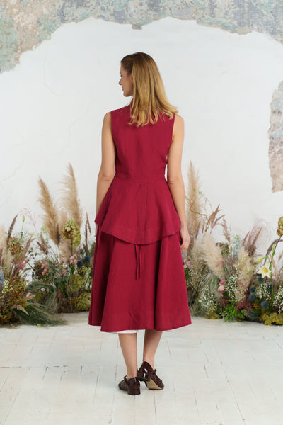 Wrap Skirt, Marsala Red
#color_marsala-red