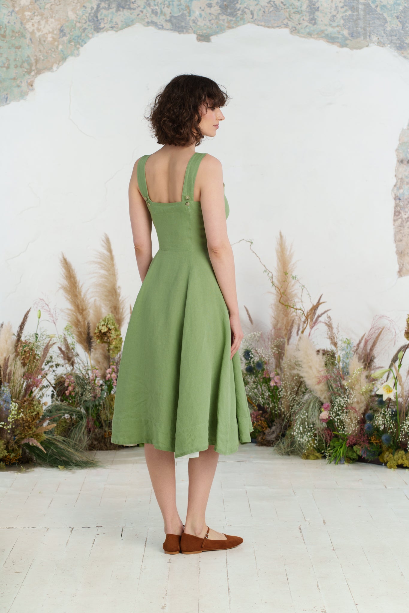 Pinafore Dress, Sleeveless, Matcha Latte
#color_matcha-latte