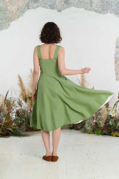 Pinafore Dress, Sleeveless, Matcha Latte
#color_matcha-latte
