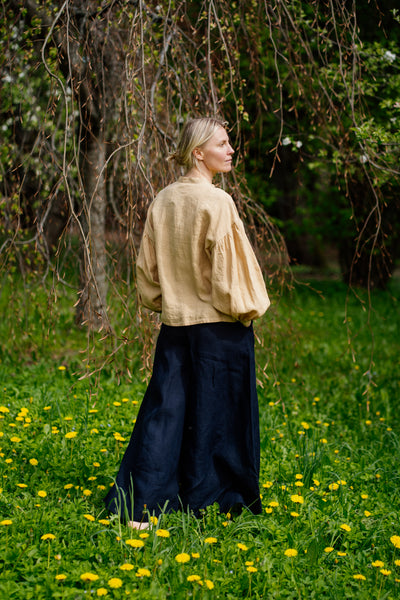 Clementine Shirt, Long Sleeve, Milk & Honey
#color_milk-honey