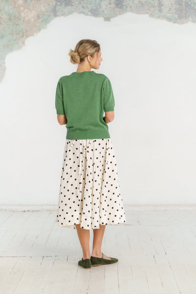 Elaine Top, Short Sleeve, Matcha Latte #color_matcha-latte