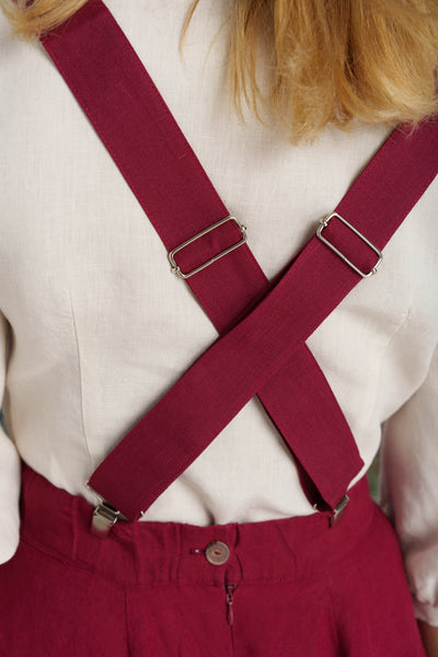 Suspenders, Marsala Red
#color_marsala-red