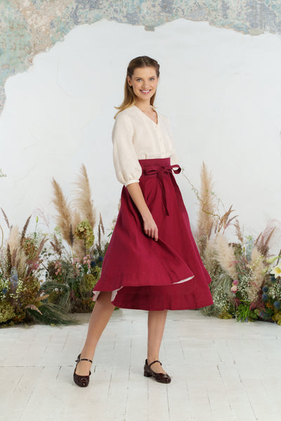 Ribbon Belt#color_marsala-red