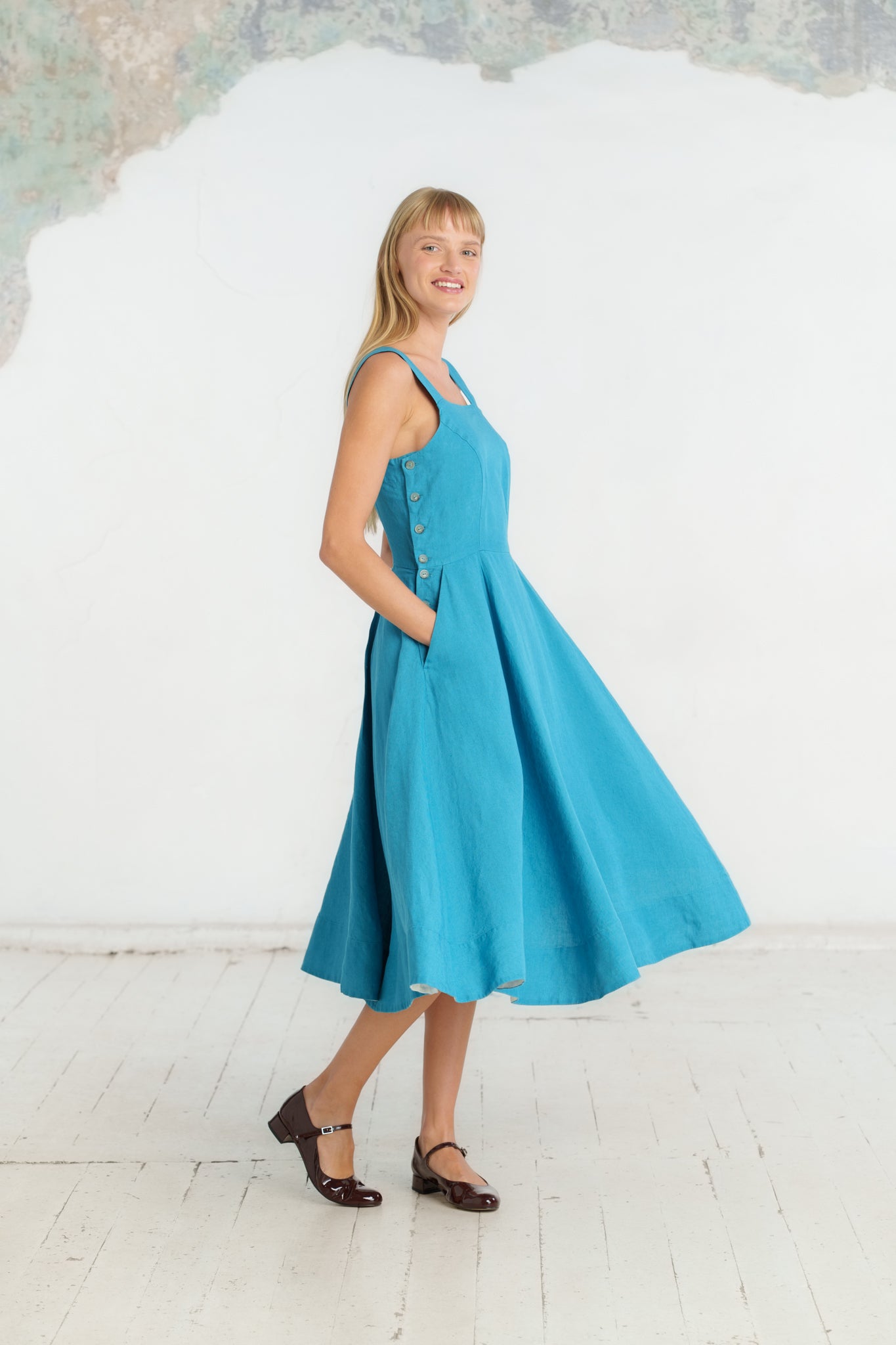Pinafore Dress, Sleeveless, Hawaiian Ocean
#color_hawaiian-ocean