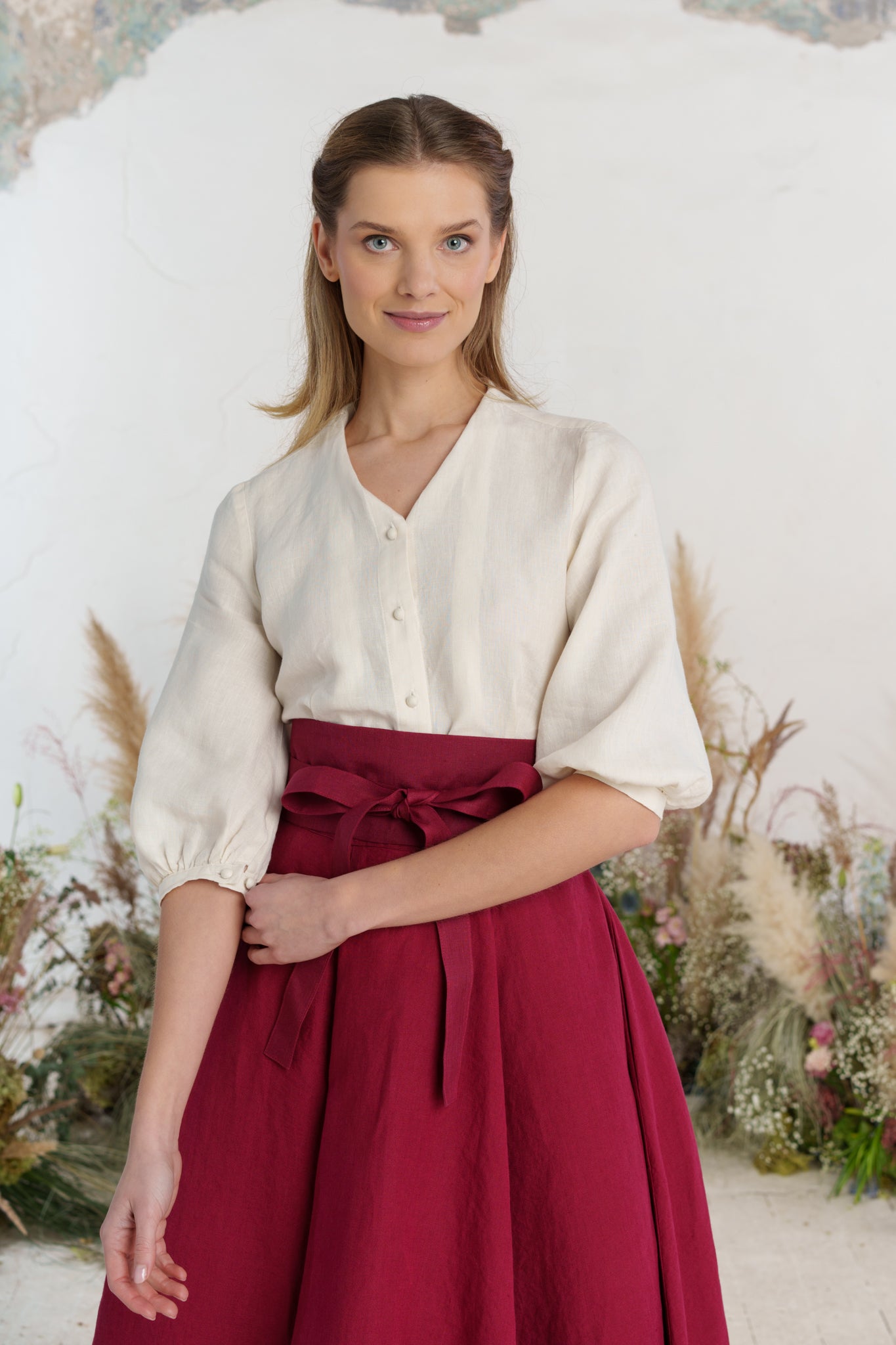 Ribbon Belt#color_marsala-red