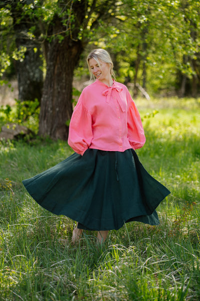 Clementine Shirt, Long Sleeve, Peony Pop
#color_peony-pop