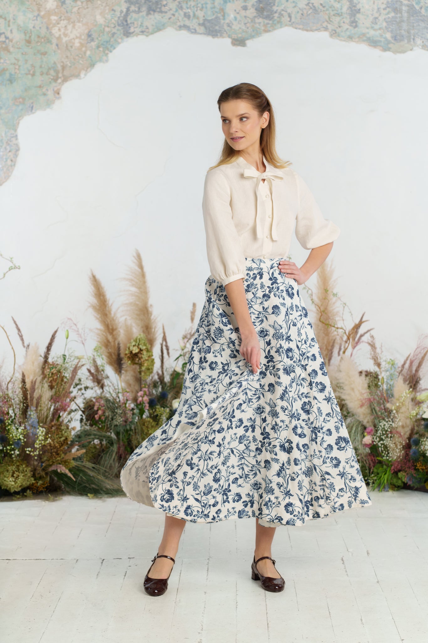 Maxi Wrap Skirt, Ink Rose
#color_ink-rose