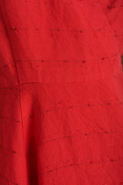 Mini Wrap Dress, Short Sleeve, Cherry Red Stripes
#color_cherry-red-stripes