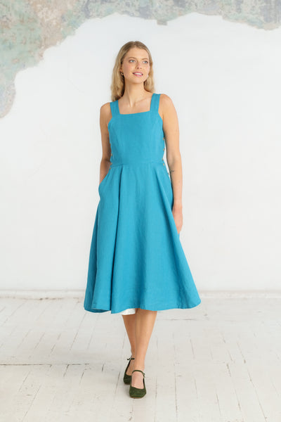 Pinafore Dress, Sleeveless, Hawaiian Ocean
#color_hawaiian-ocean