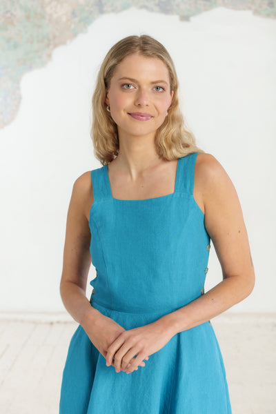 Pinafore Dress, Sleeveless, Hawaiian Ocean
#color_hawaiian-ocean