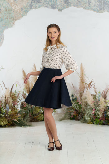 Mini Wrap Skirt, Night Navy
#color_night-navy